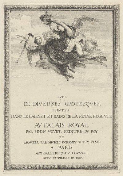Titel side af Michel Dorigny, after Simon Vouet