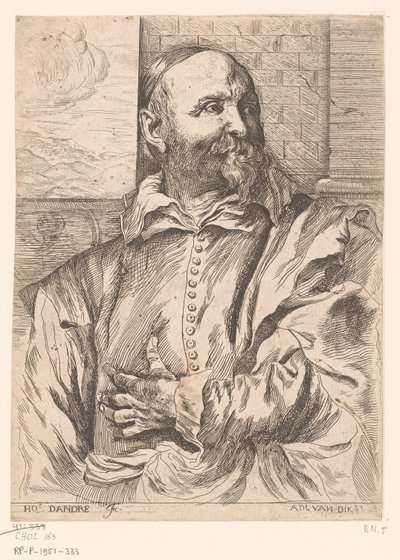Portræt af Jan (I) Snellinck af Michel Francois Dandre Bardon