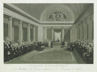 Israelitternes store Sanhedrin af Napoleon I, 1806. af Michel François Damame Demartrais