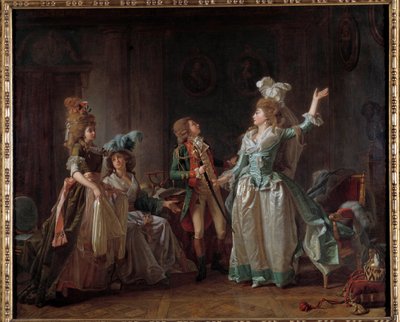 Dragemaleriet af Michel Garnier (1753-1819). 1780 Dim. 0,54 x 0,65 m. Paris, Musée Carnavalet af Michel Garnier