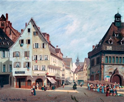 Frugtmarkedspladsen, Colmar, 1875 af Michel Hertrich