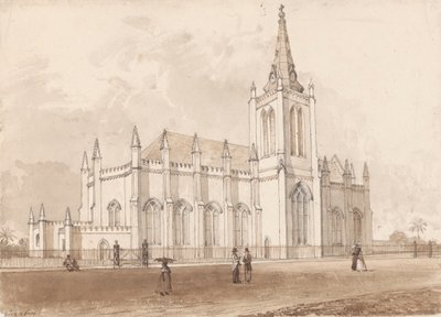 Trinity Church, Port of Spain af Michel Jean Cazabon