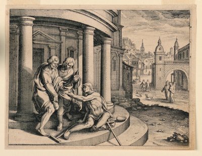 Peter og Johannes i templet af Michel Lasne