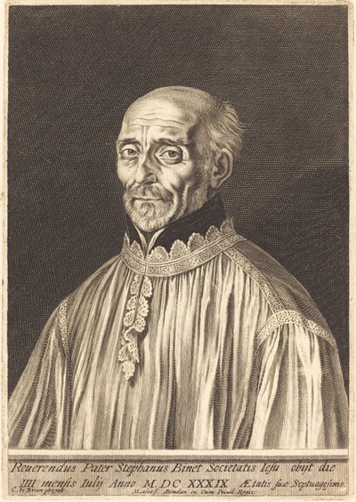 Etienne Binet af Michel Lasne after Charles Le Brun