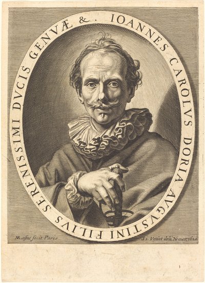 Jean Charles Doria af Michel Lasne after Simon Vouet
