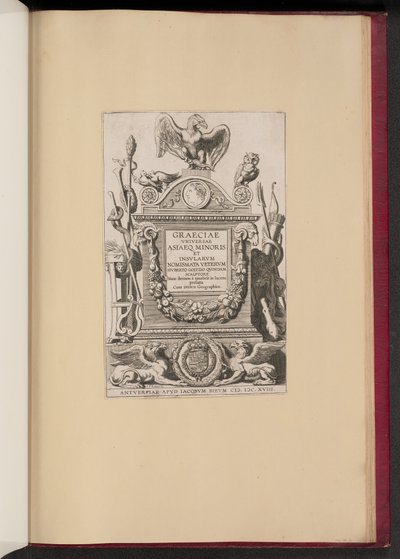 Titelblad for Hubert Goltzius, Graeciae Vniversae Asiaeq. Medaljer af Mindre og Øerne af Michel Lasne after Sir Peter Paul Rubens