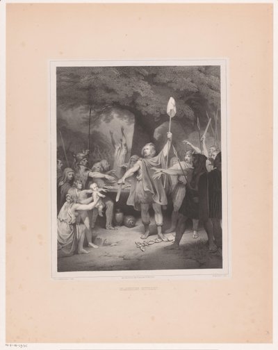 Julius Civilis sværger mod romerne Claudius Civilis (titel på objekt) af Michel Mourot