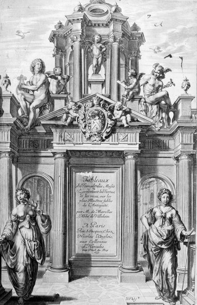 Frontispice af Tableaux du Temple des Muses, 1655. af Michel de Marolles