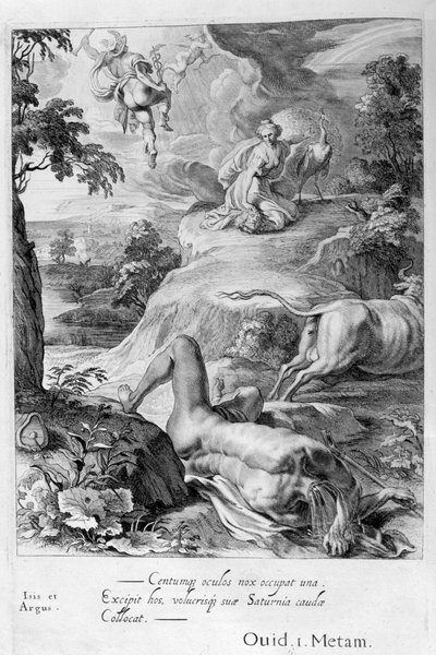 Io blev til en ko: Merkur skærer Argus hoved af, 1655 af Michel de Marolles