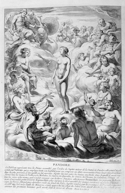 Pandoras æske, 1655 af Michel de Marolles