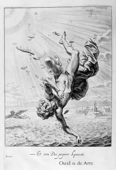 Ikaros fald, 1655 af Michel de Marolles