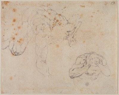 Kopi fra den sidste dom af Michelangelo (after) Buonarroti