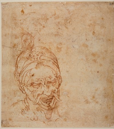 Orientalsk hovedstudie af Michelangelo (after) Buonarroti