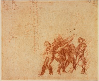 Studier af nøgne figurer af Michelangelo (after) Buonarroti