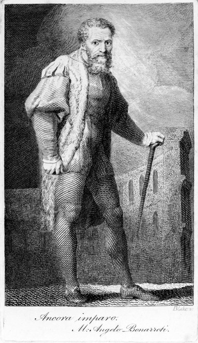 Ancora imparo, graveret af William Blake, illustration fra 
