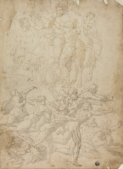 Bueskytter, der skyder mod en Herm, Bacchus