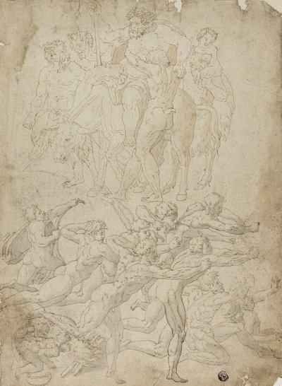 Bueskytter skyder på en Herm, Triumf af Bacchus og andre undersøgelser af Michelangelo Buonarroti