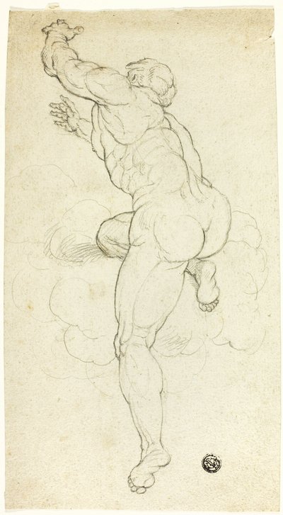 Stigende nøgen mand af Michelangelo Buonarroti