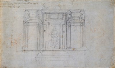 Design til en af Medici-gravene, tidligt i det 16. århundrede af Michelangelo Buonarroti