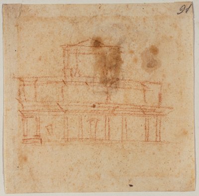 Design til facaden på San Lorenzo af Michelangelo Buonarroti