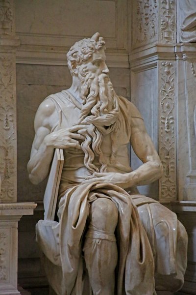 Detalje af Moses fra Julius II