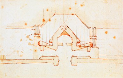 Tegning af fæstningsværker til Firenze, design af Michelangelo Buonarroti (1475-1564), Italien af Michelangelo Buonarroti
