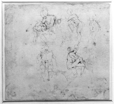 Figurstudie, ca. 1511 af Michelangelo Buonarroti