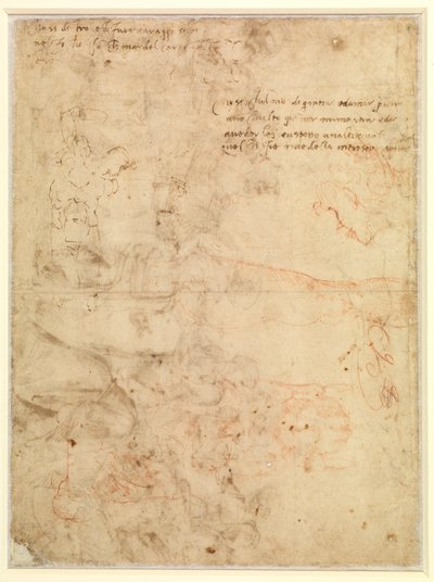 Figurstudie af Michelangelo Buonarroti