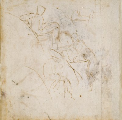Fire figurstudier, c1490-1560 af Michelangelo Buonarroti