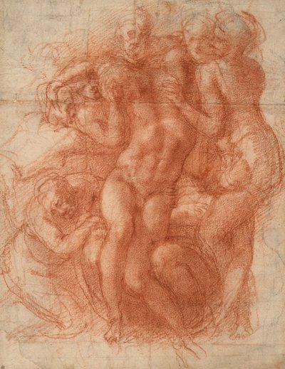 Klagesang, ca. 1530 (rødt kridt) af Michelangelo Buonarroti