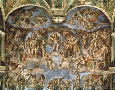 Sidste dom, fra det sixtinske kapel af Michelangelo Buonarroti