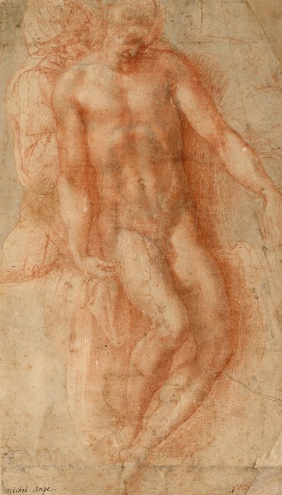 Pieta, ca. 1530-36 (rødt kridt) af Michelangelo Buonarroti