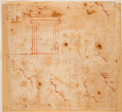 Planer for portaler og arkitektoniske lister af Michelangelo Buonarroti