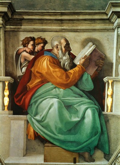 Profeter og sibyller: Zacharias Sixtinske Kapels loft i Vatikanet, 1508-1512. af Michelangelo Buonarroti