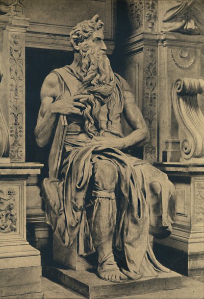 Roma - St. Peters kirke i Vinculis - Moses, af MIchelangelo, 1910 af Michelangelo Buonarroti