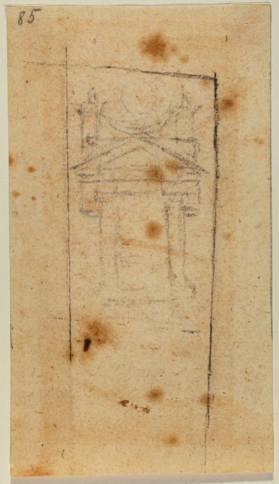 Skitse af et vindue af Michelangelo Buonarroti