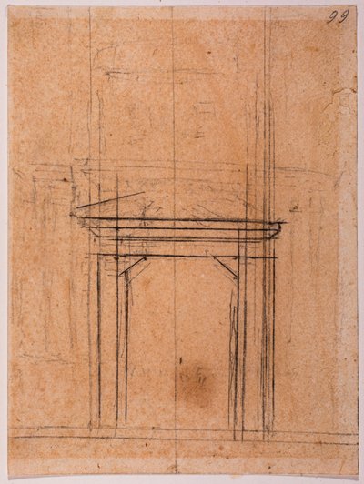 Skitser af en Porta Pia-portal af Michelangelo Buonarroti