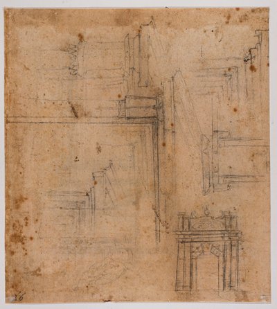 Skitser af døre og vinduer af Michelangelo Buonarroti