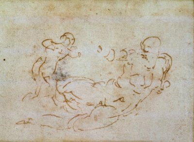 Undersøgelse af Venus og Amor af Michelangelo Buonarroti