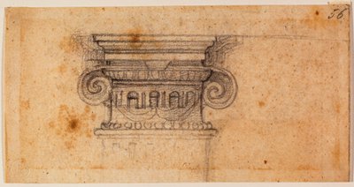 Studie til en siddende figur, 16. århundrede (tegning) af Michelangelo Buonarroti