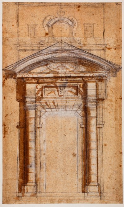 Studie for Porta Pia af Michelangelo Buonarroti