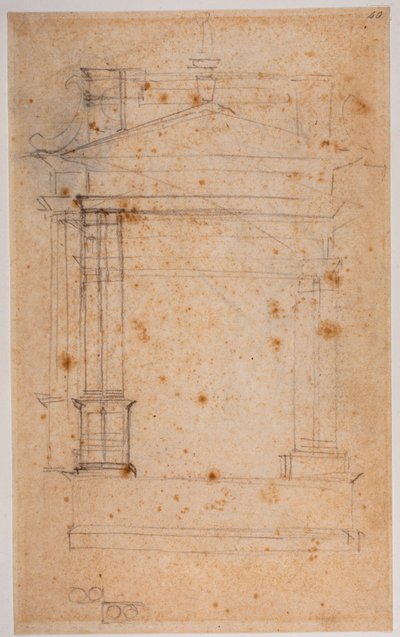 Studie til et alter eller en væggrav af Michelangelo Buonarroti