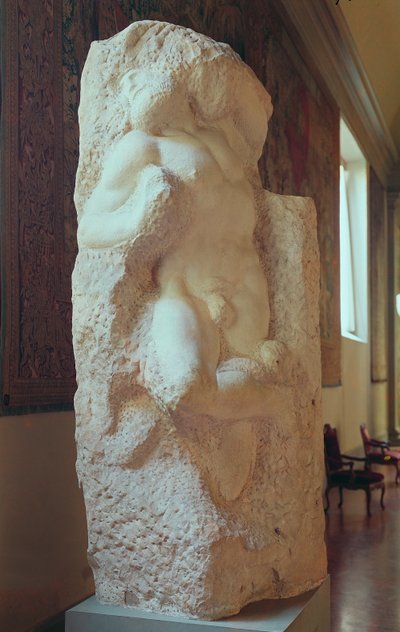 Den opvågnede slave, 1519-20 af Michelangelo Buonarroti