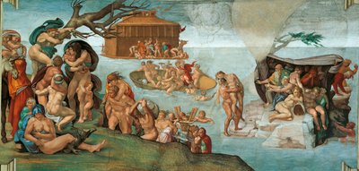 Deluge Sixtinske Kapel loftet i Vatikanet, 1508-1512. af Michelangelo Buonarroti