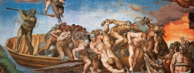 The Last Judgment Fresko af Det Sixtinske Kapel i Vatikanet, 1536-1541. af Michelangelo Buonarroti