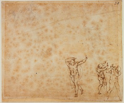 Tre nøgenbilleder af Michelangelo Buonarroti