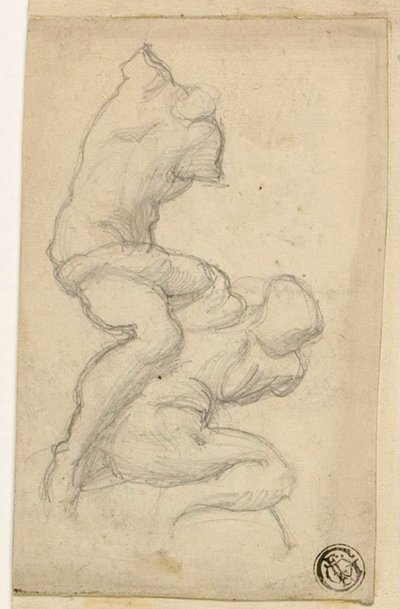 To kæmpende skikkelser af Michelangelo Buonarroti