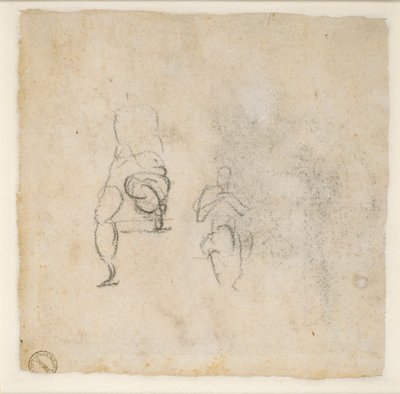 To meget små skitser af siddende figurer, c1490-1560 af Michelangelo Buonarroti