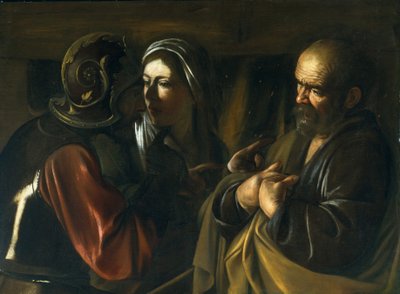 Benægtelse af Sankt Peter, 1610 af Michelangelo Merisi Caravaggio