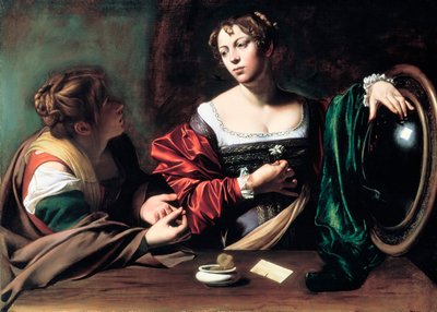Martha og Maria Magdalene, ca. 1598 af Michelangelo Merisi Caravaggio
